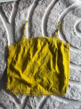 Abercrombie & Fitch Yellow Lace-Trim Camisole